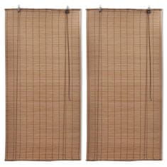 Greatstore 2 db barna bambusz redőny 80 x 160 cm