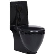 shumee fürdőszobai kerek fekete kerámia WC alsó vízelvezetéssel