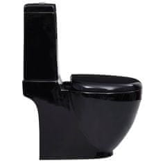 shumee fürdőszobai kerek fekete kerámia WC alsó vízelvezetéssel