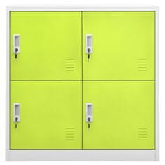 shumee 2 db világosszürke-zöld acél zárható szekrény 90x45x92,5 cm