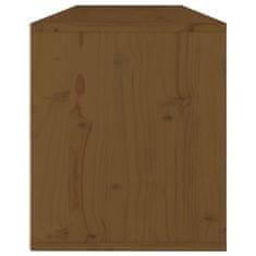 Greatstore mézbarna tömör fenyőfa faliszekrény 100 x 30 x 35 cm
