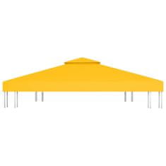 Greatstore sárga kétszintes pavilon-tetőponyva 310 g/m² 4 x 3 m