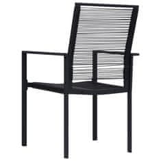 shumee 2 db fekete PVC rattan kerti szék
