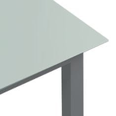 shumee világosszürke alumínium és üveg kerti asztal 80 x 80 x 74 cm