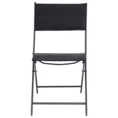 Greatstore 2 db acél és textilén összecsukható kültéri szék