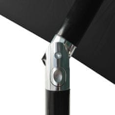 shumee 3 szintes fekete napernyő alumíniumrúddal 2 m