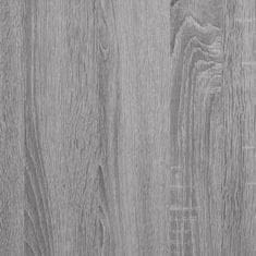 Greatstore szürke sonoma színű szerelt fa cipősszekrény 80x35,5x180 cm