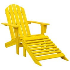 shumee sárga tömör fenyőfa kerti Adirondack szék zsámollyal
