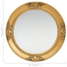 shumee aranyszínű barokk stílusú fali tükör 50 cm
