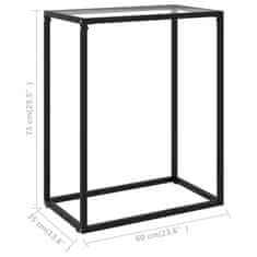 shumee átlátszó edzett üveg tálalóasztal 60 x 35 x 75 cm