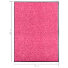 Vidaxl rózsaszín kimosható lábtörlő 90 x 120 cm 323448