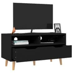 shumee fekete forgácslap TV-szekrény 90 x 40 x 48,5 cm