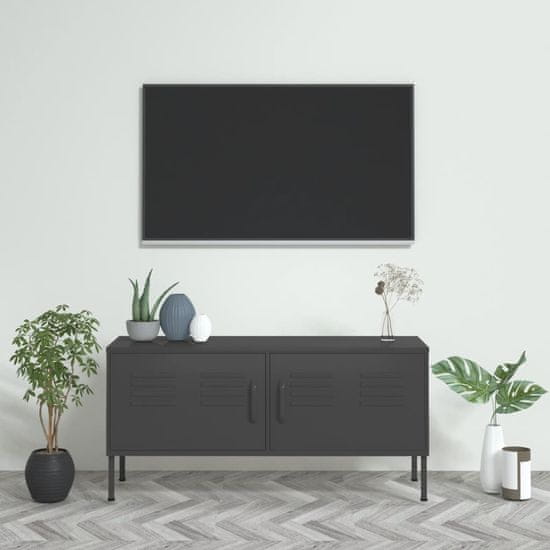 shumee  antracitszürke acél TV-szekrény 105 x 35 x 50 cm