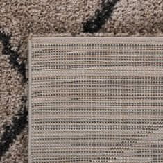 Greatstore bézs és antracitszürke hosszú szálú bozontos szőnyeg 140x200 cm