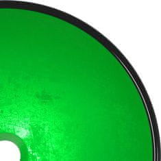 Greatstore zöld edzett üveg mosdókagyló 42 x 14 cm