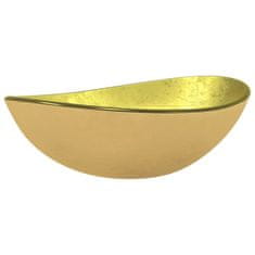 shumee aranyszínű edzett üveg mosdókagyló 54,5 x 35 x 15,5 cm