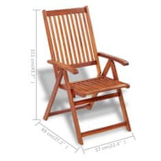 Greatstore 2 db barna összecsukható tömör akácfa kerti szék