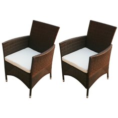 Greatstore 2 db barna polyrattan kerti szék