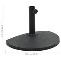Greatstore félkör alakú fekete műgyanta napernyőtalp 9 kg