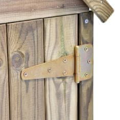 shumee kerti impregnált fenyőfa szerszámtároló ajtóval 77x28x178 cm