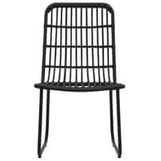 shumee 2 db fekete polyrattan kerti szék