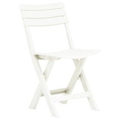 shumee 2 db fehér műanyag összecsukható kerti szék