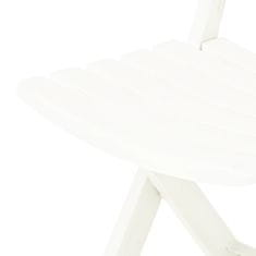 shumee 2 db fehér műanyag összecsukható kerti szék