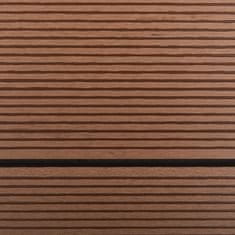 Greatstore barna WPC és rozsdamentes acél kültéri zuhanytálca 110 x 62 cm