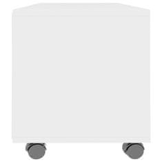 shumee fehér forgácslap TV-szekrény görgőkkel 90 x 35 x 35 cm 
