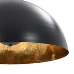 shumee 2 darab fekete-arany félgömb alakú mennyezeti lámpa 50 cm E27