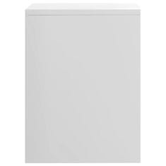 shumee 2 db magasfényű fehér forgácslap éjjeliszekrény 40 x 30 x 40 cm 