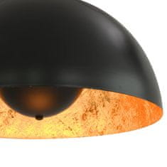 shumee 2 darab fekete-arany félgömb alakú mennyezeti lámpa 40 cm E27