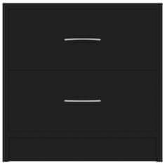 shumee 2 db fekete forgácslap éjjeliszekrény 40 x 30 x 40 cm
