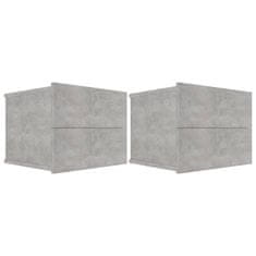 shumee 2 db betonszürke forgácslap éjjeliszekrény 40 x 30 x 30 cm