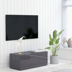 shumee magasfényű szürke forgácslap TV-szekrény 80 x 34 x 30 cm