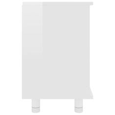 shumee magasfényű fehér forgácslap fürdőszobaszekrény 60x32x53,5 cm