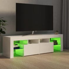 Vidaxl magasfényű fehér TV-szekrény LED-lámpákkal 140 x 36,5 x 40 cm 804370