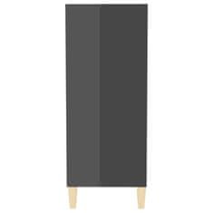 shumee magasfényű szürke forgácslap tálalószekrény 57 x 35 x 90 cm