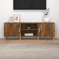 shumee füstös tölgyszínű szerelt fa TV-szekrény 150 x 30 x 50 cm