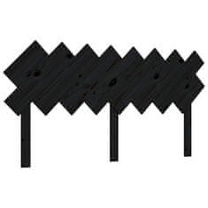 Greatstore fekete tömör fenyőfa ágyfejtámla 159,5x3x80,5 cm