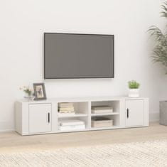 Greatstore 2 db fehér szerelt fa TV-szekrény 80 x 31,5 x 36 cm