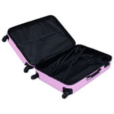 Vidaxl rózsaszín ABS keményfalú gurulós bőrönd 92424
