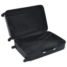 Greatstore 3 db fekete keményfalú ABS gurulós bőrönd