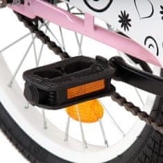 Greatstore rózsaszín és fekete gyerekkerékpár elülső hordozóval 20"