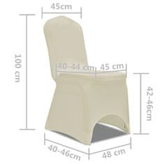 Greatstore 50 db nyújtható szék huzat krém szín