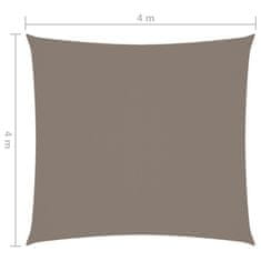 shumee tópszínű négyzet alakú oxford-szövet napvitorla 4 x 4 m