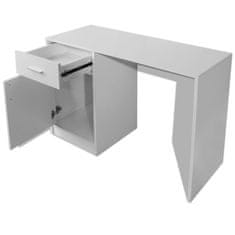 shumee 100x40x73 cm Fehér íróasztal fiókkal és szekrénnyel