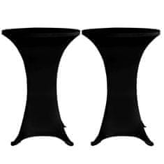 Vidaxl 4 db fekete sztreccs asztalterítő bárasztalhoz Ø60 cm 279071