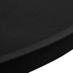 Greatstore 4 db fekete sztreccs asztalterítő bárasztalhoz Ø80 cm