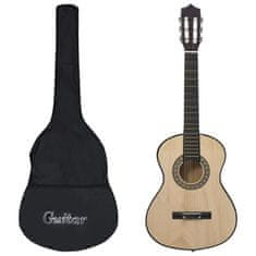 Vidaxl 1/2-es klasszikus gitár kezdőknek és gyereknek tokkal 34" 3055602